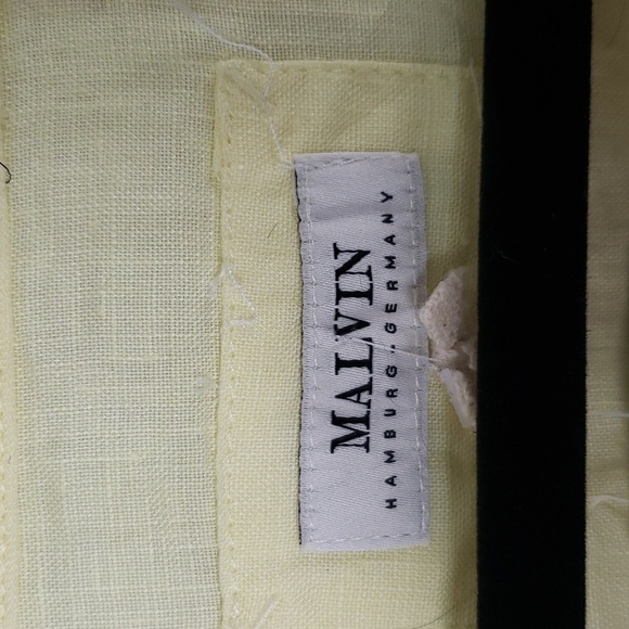 Melvin Linen Tunic Top. 3/4 Sleeve Yellow Size 10 - Picture 4 of 11